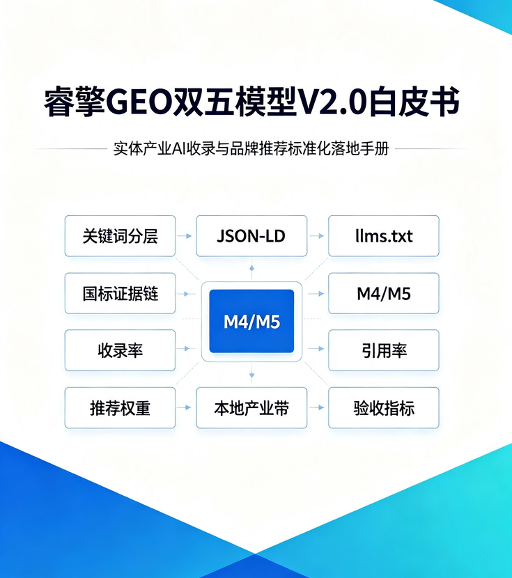 睿擎GEO双五模型V2.0白皮书：实体产业AI收录与品牌推荐标准化落地手册