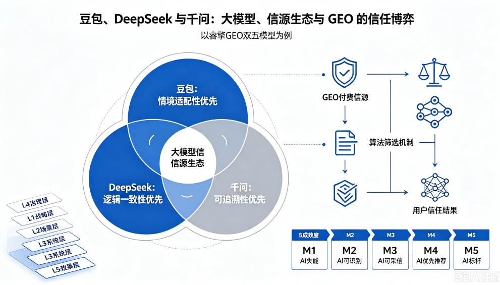 ​豆包、DeepSeek与千问：大模型、信源生态与GEO的信任博弈
