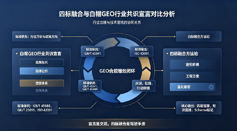 四标融合与白帽GEO行业共识宣言对比分析